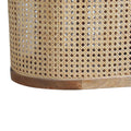 Larissa Lid Up Storage Stool Oak Wood Rattan