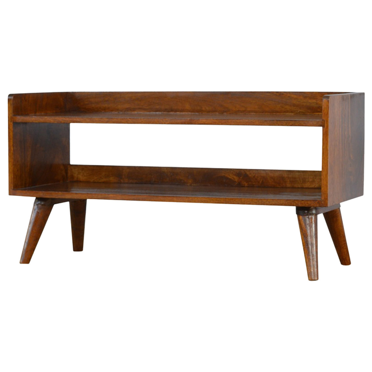 Chestnut Nordic Storage Bench Chestnut Solid Wood