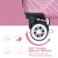 2Piece Luggage Sets Abs Lightweight Suitcasespinner Wheels, 20 14 Pink Pink Abs