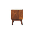 Boucle Nordic Storage Bench Chestnut Foam Wood Fabric