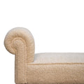 Boucle Cream Bench Cream Foam Wood Fabric