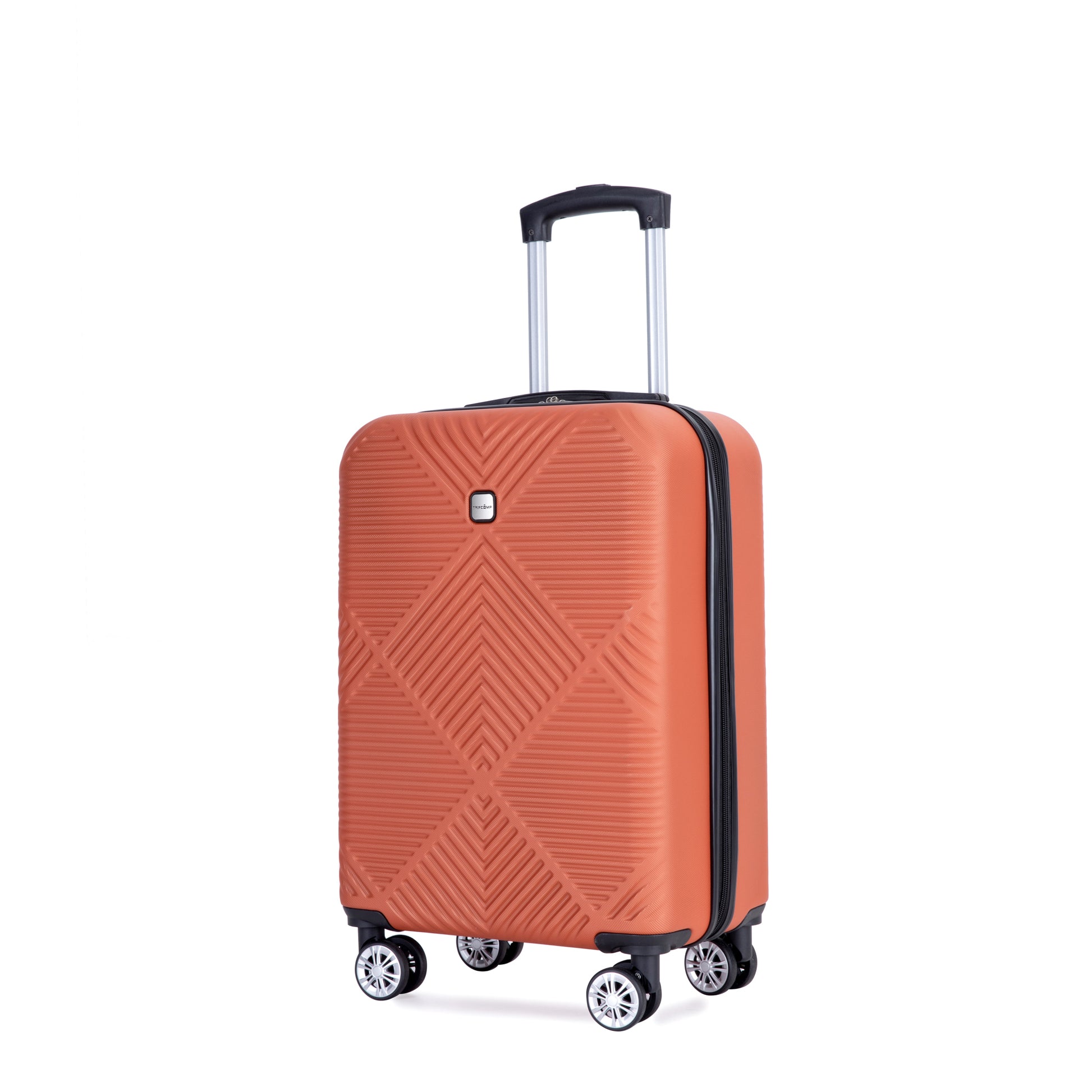 2Piece Luggage Sets Abs Lightweight Suitcasespinner Wheels, 20 14 Dark Orange Orange Dark Orange Abs