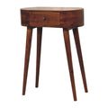 Solid Wood Mini Albion Chestnut Console Brown Brown Primary Living Space Scandinavian Freestanding Mango Drawers Lacquered Oval Wood Solid Wood