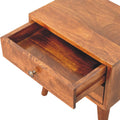 Mini Chestnut Modern Bedside Chestnut Solid Wood