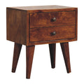 Mini Chestnut Modern Bedside Chestnut Solid Wood