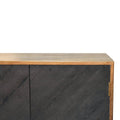 Slade Cabinet Stone Gray Solid Wood