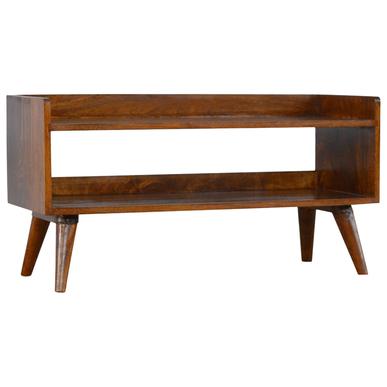 Chestnut Nordic Storage Bench Chestnut Solid Wood