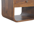 Chestnut Curved Edge Bedside Chestnut Solid Wood