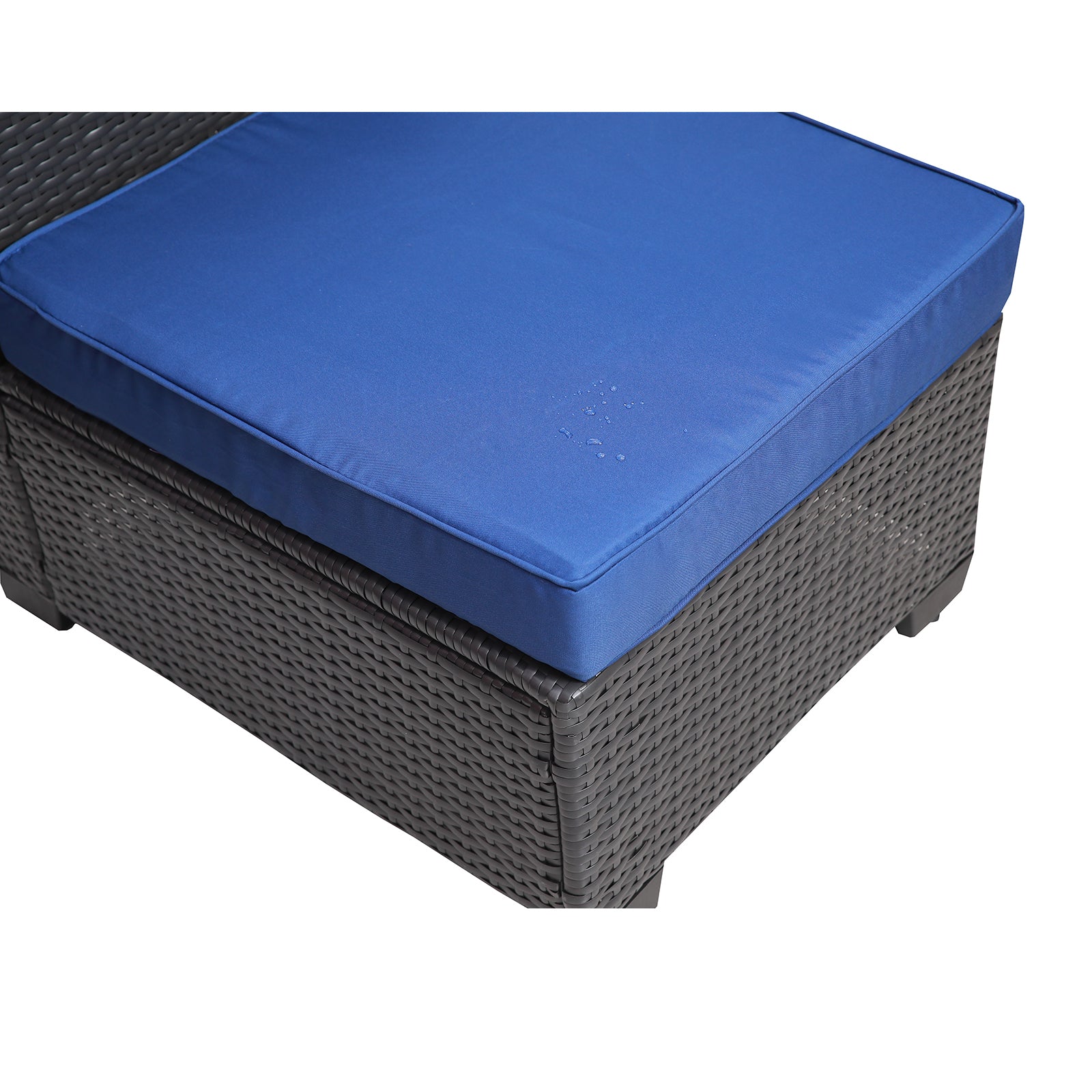 Outdoor Garden Patio Furniture 7 Piece Pe Rattan Wicker Cushioned Sofa Sets And Coffee Table, Patio Furniture Set Outdoor Couch Outdoor Couch Patio Furniture Outdoor Sofa Patio Couch Yes Complete Patio Set Black Blue Rust Resistant Frame Water Resistant