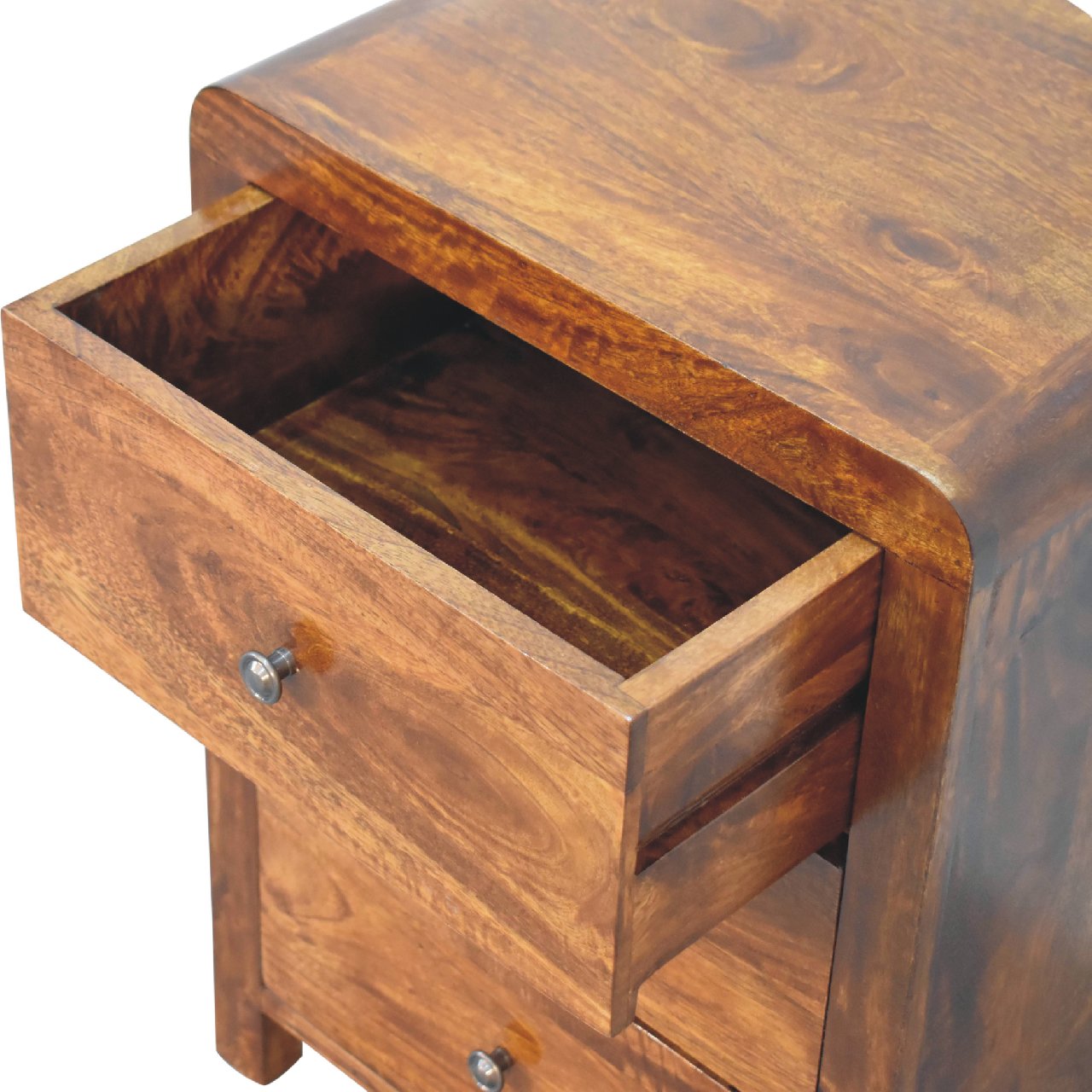 Naya Bedside Chestnut Solid Wood