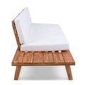 Hillcrest V Shaped 4 Piece Sofa Set Sbwhi White Acacia Wood