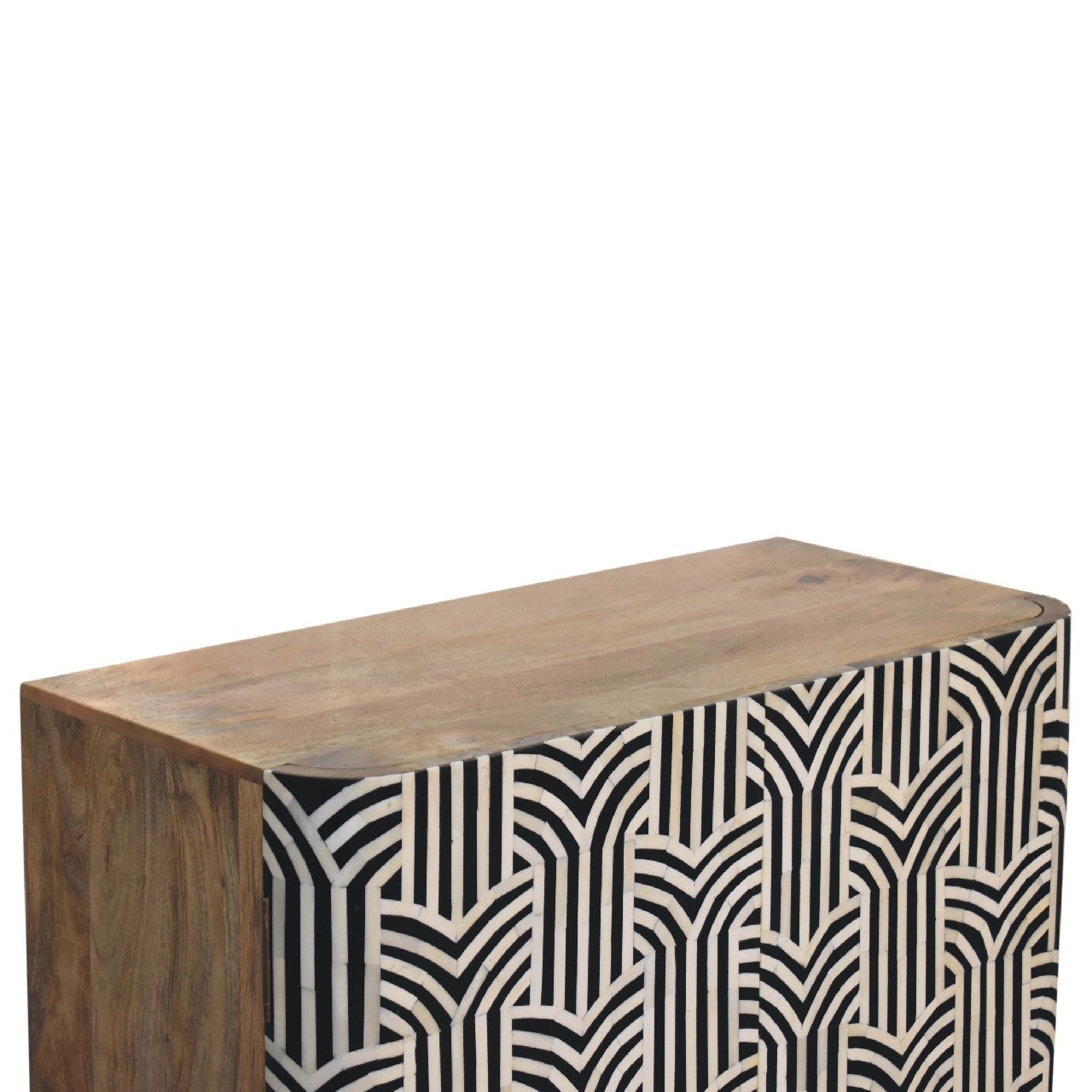 Edessa Bone Inlay Cabinet Oak Solid Wood