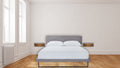 Wall Mounted Rounded Bedside Oak Solid Wood