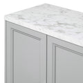Modern Sideboard With Extra Large Storage Space With Metal Handles And Support Legs For Living Room And Dining Room Light Grey Light Gray Mdf