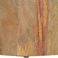 Round Wooden Coffee Table Chestnut Solid Wood