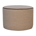 Serenity Large Round Footstool Chestnut Solid Wood