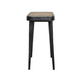 Larissa Carbon Black Console Table Black Wood Rattan