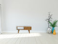 Pineapple Carve Sliding Media Unit Oak Wood Rattan