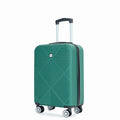 4 Piece Abs Lightweight Suitcase, 14 Inch Makeup Box, Aircraft Wheels 14 20 24 28 Dark Green Dark Green Abs