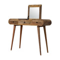 Oak Ish Round Dressing Table Oak Solid Wood