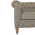 Multi Tweed 2 Seat Chesterfield Grey Foam Wood Fabric 2 Seat