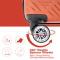 2Piece Luggage Sets Abs Lightweight Suitcasespinner Wheels, 20 14 Dark Orange Orange Dark Orange Abs