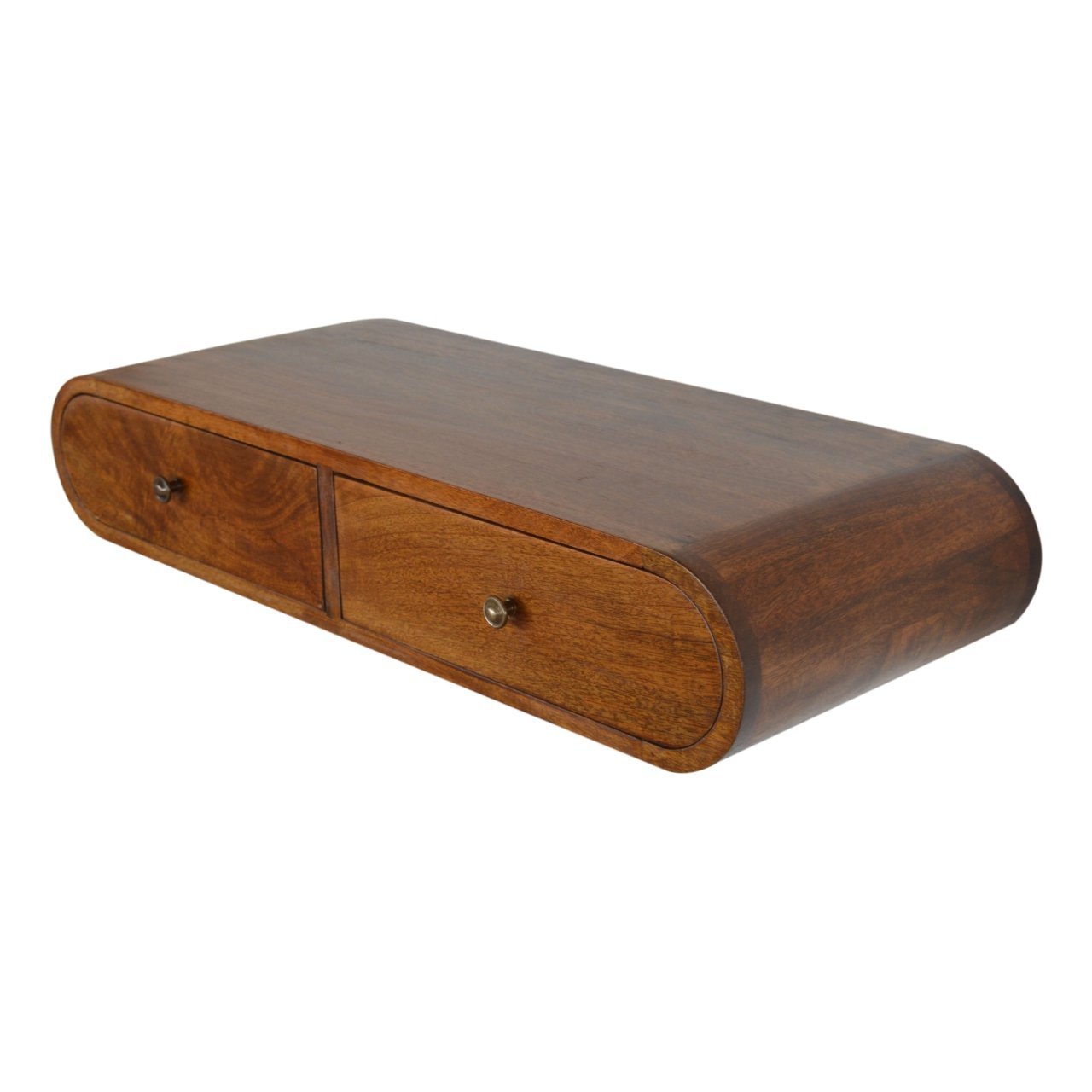 Floating Chestnut London Console Chestnut Solid Wood
