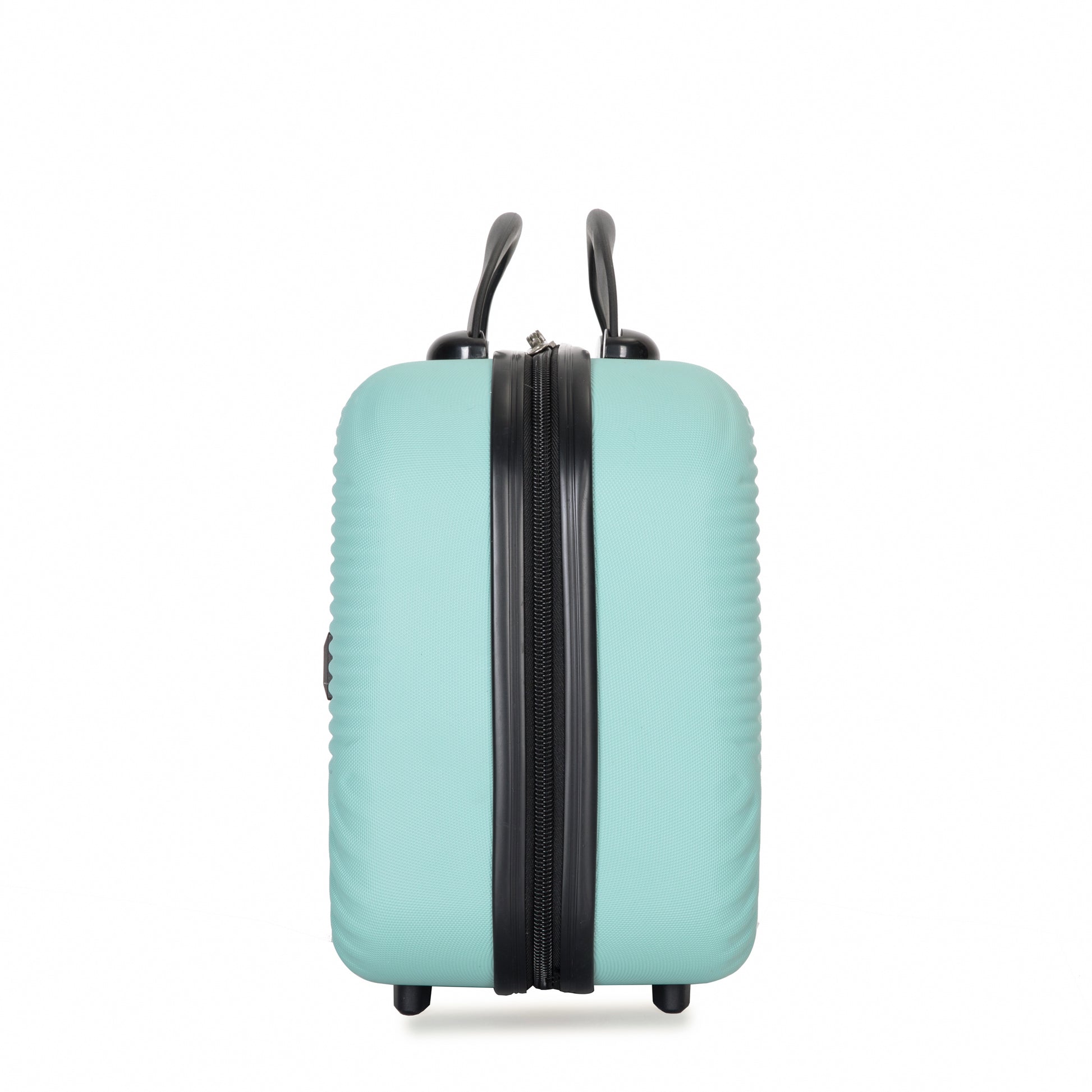 4 Piece Abs Lightweight Suitcase, 14 Inch Makeup Box, Aircraft Wheels 14 20 24 28 Light Blue Light Blue Abs