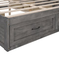 Full Size Platform Bed With 6 Storage Drawers,Antique Gray Antique Gray Mdf Lvl