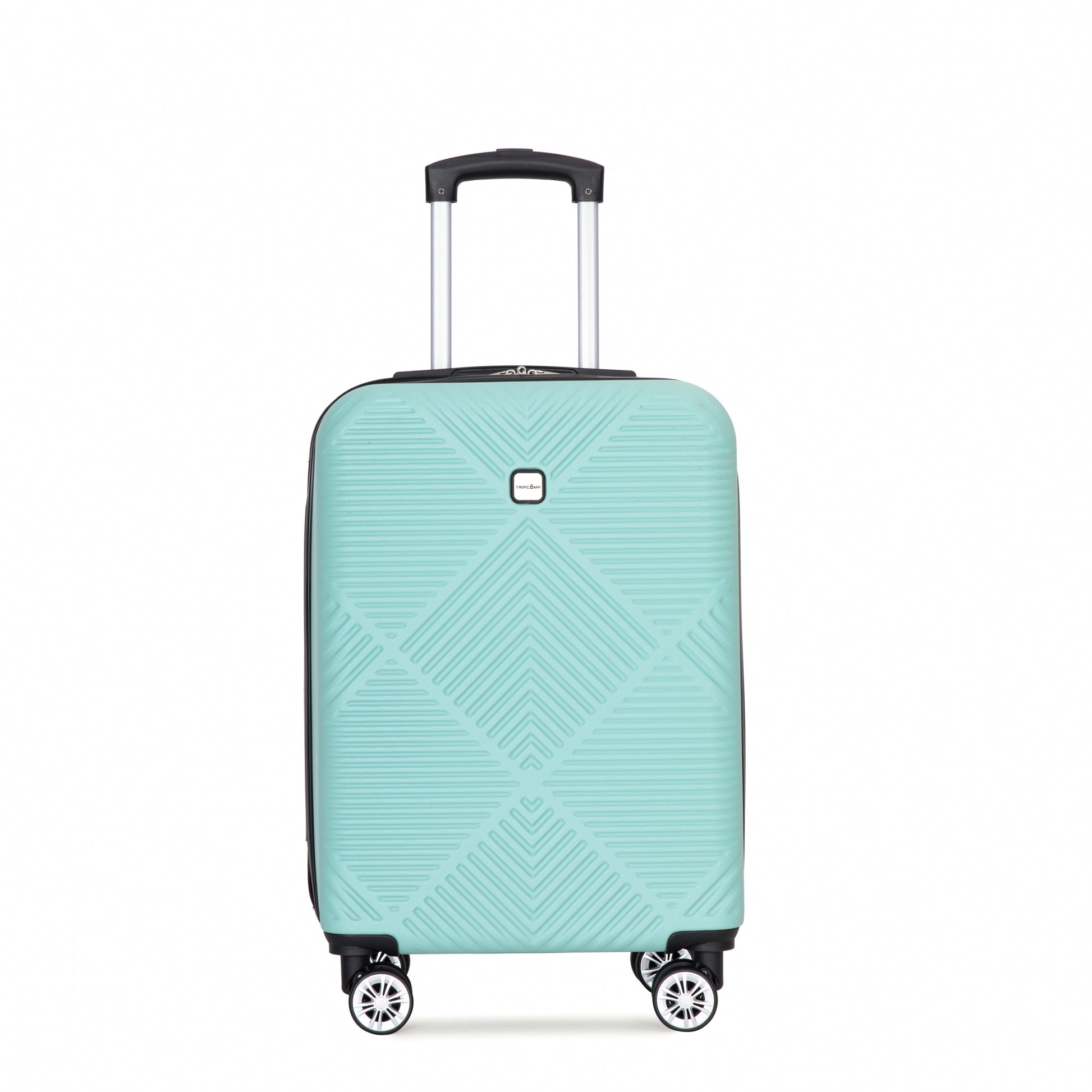 4 Piece Abs Lightweight Suitcase, 14 Inch Makeup Box, Aircraft Wheels 14 20 24 28 Light Blue Light Blue Abs