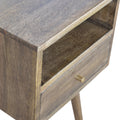 Mini Grey Washed Bedside Gray Wash Solid Wood