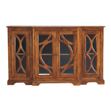 Glazed Carve Chestnut Sideboard Chestnut Solid Wood