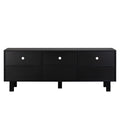 Tv Stand,Tv Cabinet,American Country Style Tv Lockers,The Toughened Glass Door Panel,Metal Handles,Birch Legs,Turn Down The Drawer,Can Be Placed In Lounge Room,Living Room Or Bedroom,Color:Black Black Primary Living Space 60 69 Inches 60 69 Inches