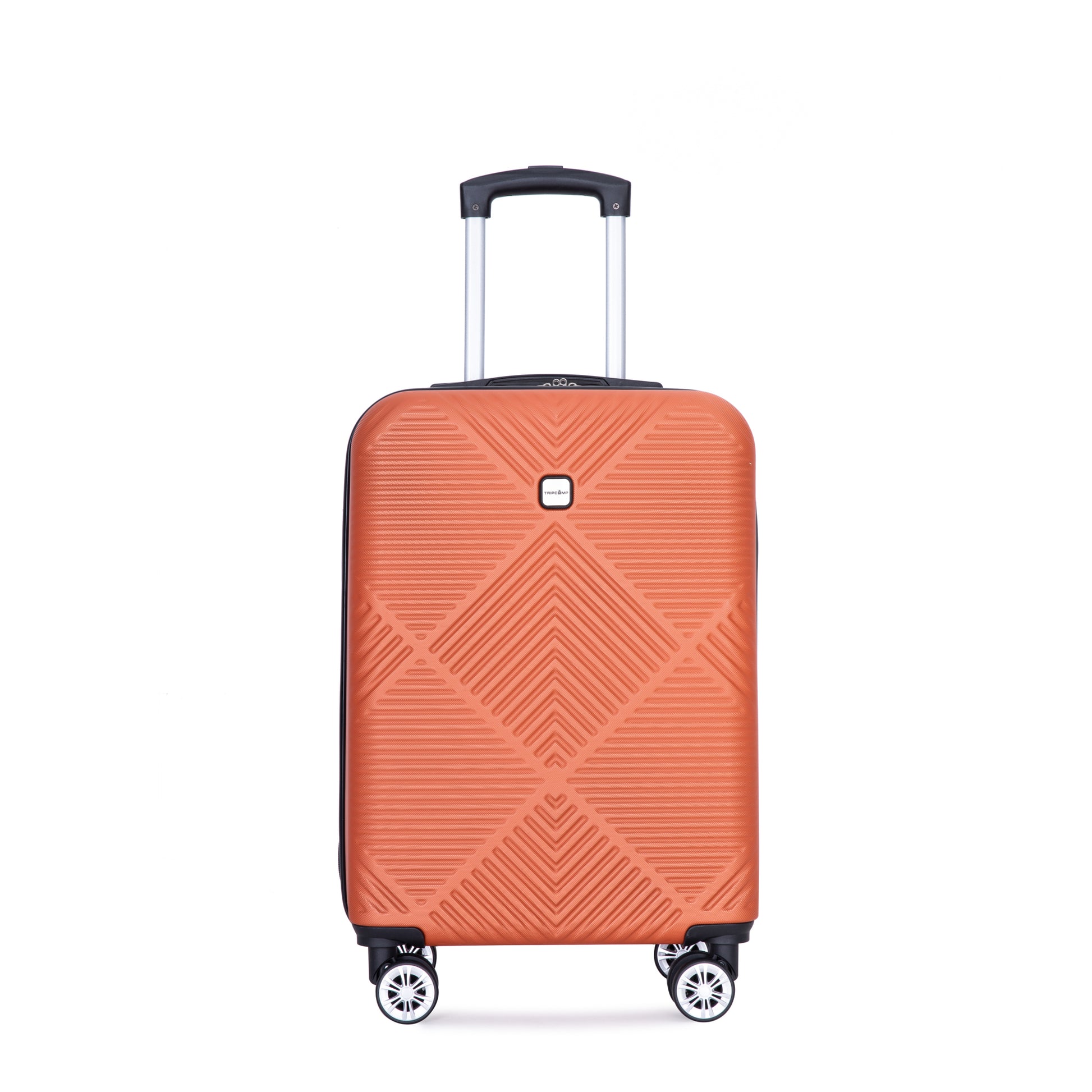 2Piece Luggage Sets Abs Lightweight Suitcasespinner Wheels, 20 14 Dark Orange Orange Dark Orange Abs