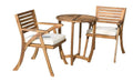 Hermosa Kd Wood Dining Set With Cushions Yes Teak Water Resistant Cushion Acacia Wood