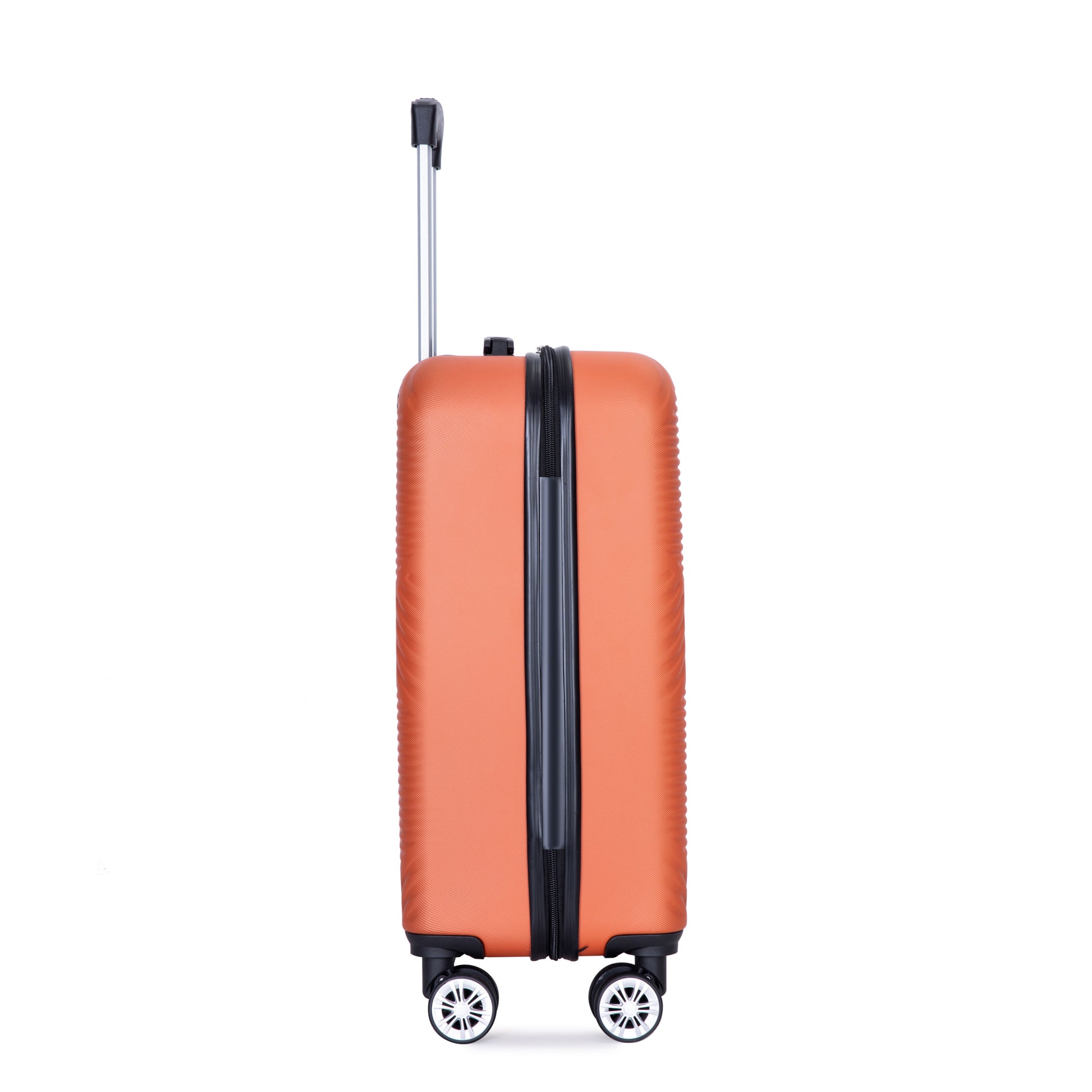 2Piece Luggage Sets Abs Lightweight Suitcasespinner Wheels, 20 14 Dark Orange Orange Dark Orange Abs