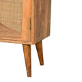 Close Knit Leaf Cabinet Oak Wood Rattan