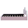 Full Size Upholstered Platform Bed With Led Headboard, Pink Box Spring Not Required Full Pink Wood Bedroom Upholstered