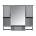 36'' Bathroom Vanity With Top Sink, Modern Mirror Cabinet With Towels Bar, Bathroom Storage Cabinet With 2 Soft Closing Doors And 6 Drawers, Single Sink Bathroom Vanity 4 Grey 4 Bathroom Freestanding Solid Wood Mdf Resin