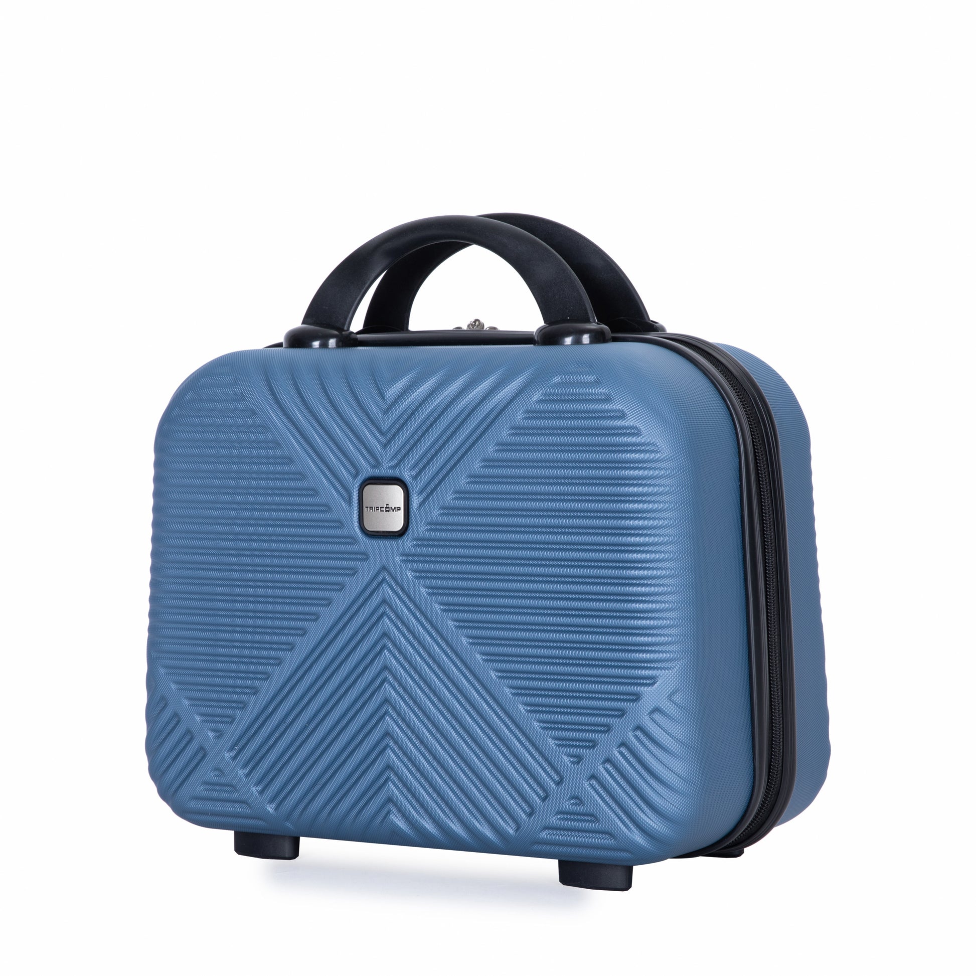 4 Piece Abs Lightweight Suitcase, 14 Inch Makeup Box, Aircraft Wheels 14 20 24 28 Blue Blue Abs