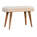 Cream Boucle Nordic Bench Oak Foam Wood Fabric