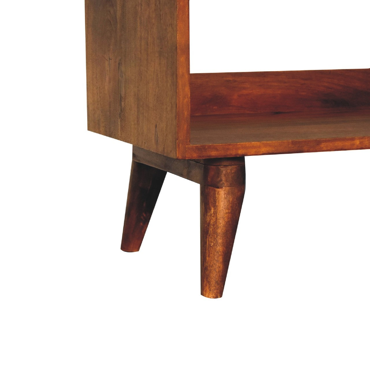 Boucle Nordic Storage Bench Chestnut Foam Wood Fabric