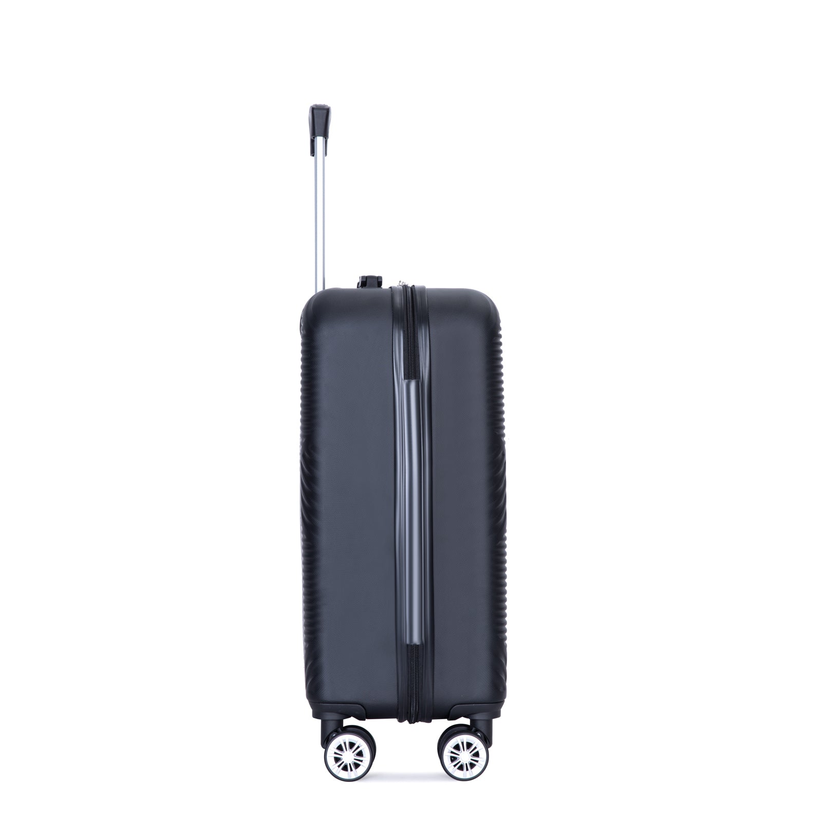 2Piece Luggage Sets Abs Lightweight Suitcasespinner Wheels, 20 14 Black Black Abs