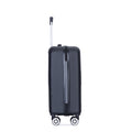 4 Piece Abs Lightweight Suitcase, 14 Inch Makeup Box, Aircraft Wheels 14 20 24 28 Black Black Abs