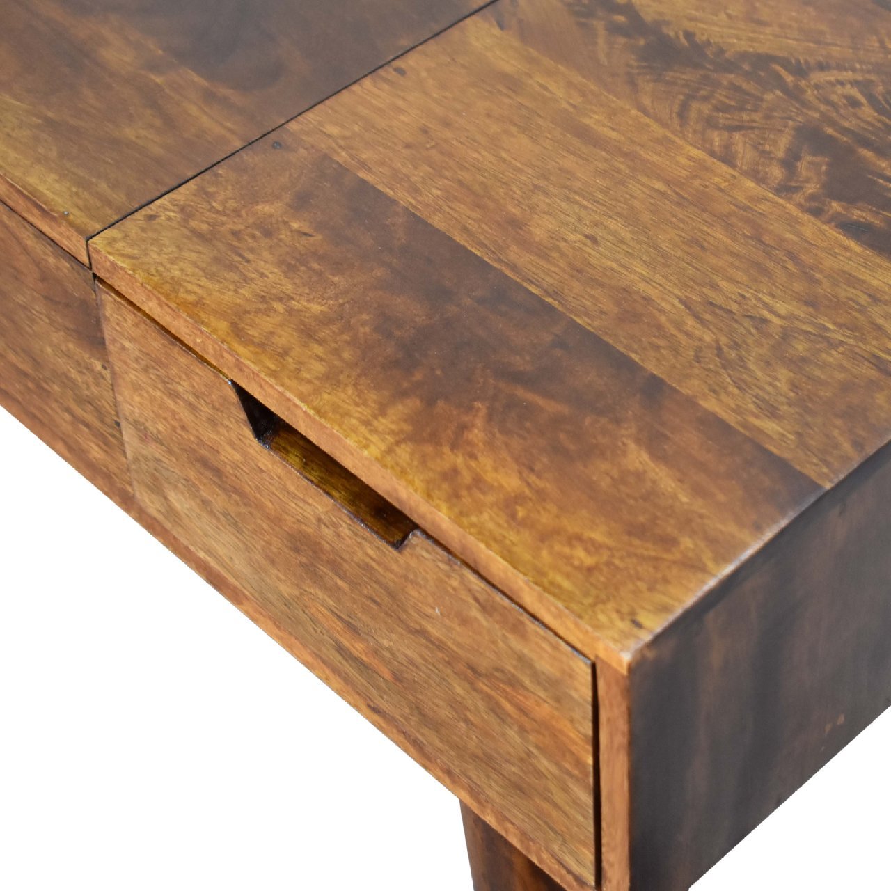 Chestnut Foldable Mirror Table Chestnut Solid Wood