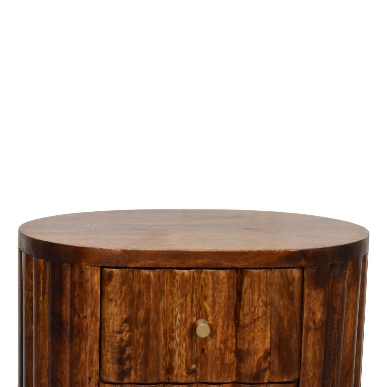 Stripe Chestnut Bedside Chestnut Solid Wood