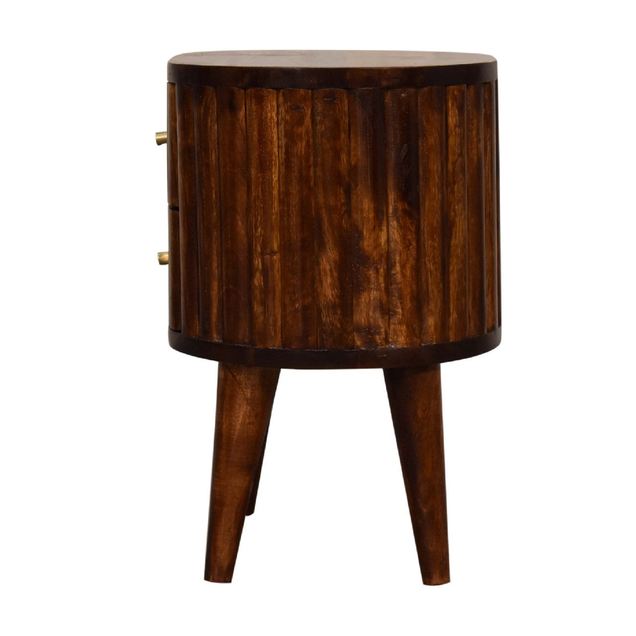 Stripe Chestnut Bedside Chestnut Solid Wood
