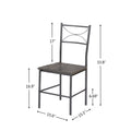 3 Piece Kitchen Dining Room Table Set Grey Chair Grey Gray Dining Room American Design,American Traditional,Antique Metal & Wood Metal & Wood
