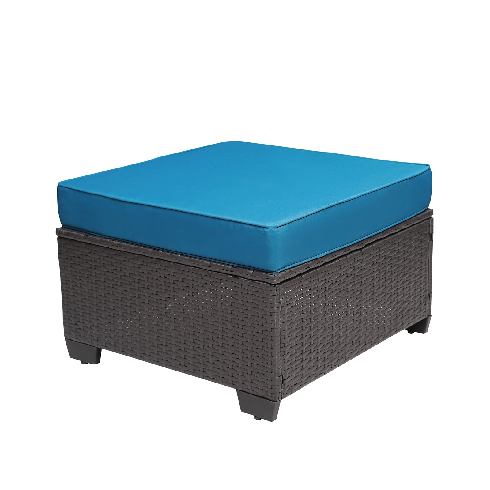 Outdoor Garden Patio Furniture 7 Piece Pe Rattan Wicker Cushioned Sofa Sets And Coffee Table, Patio Furniture Set Outdoor Couch Outdoor Couch Patio Furniture Outdoor Sofa Patio Couch Yes Complete Patio Set Black Blue Rust Resistant Frame Water Resistant