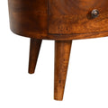 Solid Wood Mini Chestnut Wave Coffee Table Chestnut Brown Bedroom Classic,Contemporary Freestanding Mango Drawers Coffee & End Tables Lacquered Wood Solid Wood